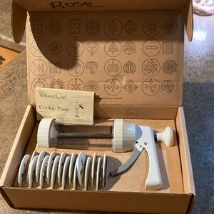 The Pampered Chef cookie press.